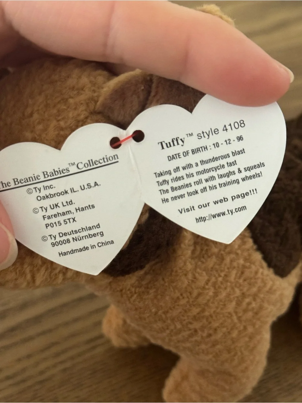Ty Beanie Baby Tuffy style 4108